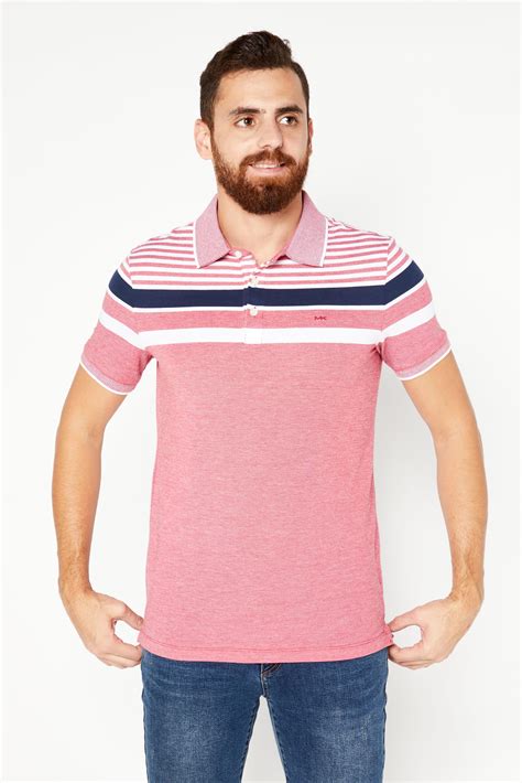 michael kors birdseye tipped short sleeve crew navy